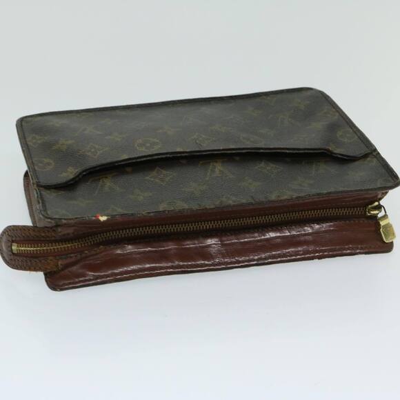 LOUIS VUITTON Monogram Pochette Homme Clutch Bag M51795 LV Auth 67518